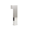 Número 1 de Aço Inox Polido 18x2cm - Números de Casas - 1