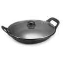 Ver imagem 2 de Panela Risoto Ferro Fundido Com Tampa De Vidro 2,5 Litros 36x6c