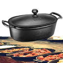 Ver imagem 1 de Caçarola Oval Ferro Fundido 30x17,5x8,5 cm 2,5 Litros Panela Mi