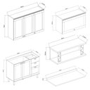 Ver imagem 5 de Cozinha Modulada Cristal 280cm Provençal Conjunto C/ Nicho Cor:mint com Ébano