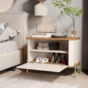 Ver imagem 4 de Conjunto Mesa de Cabeceira Albania Off White Nature Dourado