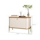 Ver imagem 2 de Conjunto Mesa de Cabeceira Albania Off White Nature Dourado
