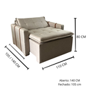 Ver imagem 7 de Poltrona Orfeu Decorativa Comfort Premium - Luxo Decor Cinza