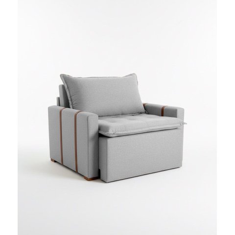 Poltrona Orfeu Decorativa Comfort Premium - Luxo Decor Cinza