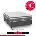 Ver imagem 5 de Cama Box Viúva Cinza + Colchão Paris Molas Ensacadas Cinza Suede Cinza/cinza