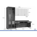 Ver imagem 3 de Quarto Modulado Casal 10 Peças Liga QM41 Of White Kappesberg