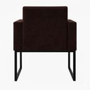 Ver imagem 5 de Kit 2 Poltronas para Recepção Lina com Base de Ferro Preto Resistente Marrom