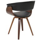 Ver imagem 6 de Kit 06 Cadeiras Decorativas para Sala de Jantar Ohana Fixa PU Preto G56 - Gran Belo
