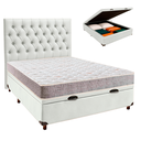 Ver imagem 1 de Cama + Bau Branco e Colchão D23 Casal - D23 Inducol + Cabeceira