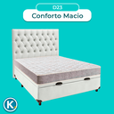 Ver imagem 4 de Cama + Bau Branco e Colchão D23 Casal - D23 Inducol + Cabeceira