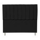 Ver imagem 4 de Kit Cabeceira e Calçadeira Baú Casal 1,40m Londres Suede Preto Dal Poz Estofados