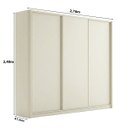 Ver imagem 4 de Roupeiro Bend em Mdf 276cm 3 Portas 6 Gavetas Lateral Curva Luna C830