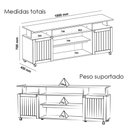 Ver imagem 4 de Rack Bancada Tv 75 Polegadas 2 Portas 180 Cm Cinamomo Off White Arly