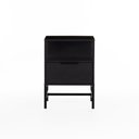 Ver imagem 2 de Mesa de Cabeceira Square 1 Gaveta 1 Nicho 100% MDF Pés de Metal 43 cm X 40 cm Preto Petar