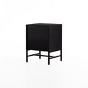 Ver imagem 5 de Mesa de Cabeceira Square 1 Gaveta 1 Nicho 100% MDF Pés de Metal 43 cm X 40 cm Preto Petar