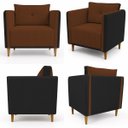 Ver imagem 6 de Poltrona Decorativa Aviv para Sala Escritório Recepção Luxo Linho Premium Easy Clean Corino Premium