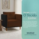 Ver imagem 7 de Poltrona Decorativa Aviv para Sala Escritório Recepção Luxo Linho Premium Easy Clean Corino Premium