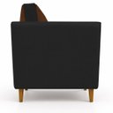 Ver imagem 3 de Poltrona Decorativa Aviv para Sala Escritório Recepção Luxo Linho Premium Easy Clean Corino Premium