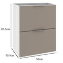 Ver imagem 4 de Armário Balcão Gabinete Para Banheiro 60cm Com 03 Gavetas Pietra B06 Gianduia Brilho - Lyam Decor