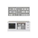 Ver imagem 5 de Kit Cozinha Modulada 6 Peças Americana (2aéreos+2balcões+2complementos) C6p83 Branco - Henn