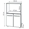 Balcão Multiuso Armário Cozinha para Forno Elétrico e Microondas Organizador com 2 Portas Tayla Sava - 6
