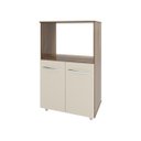 Ver imagem 1 de Balcão Multiuso Armário Cozinha para Forno Elétrico e Microondas Organizador com 2 Portas Tayla Sava