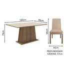 Ver imagem 3 de Conjunto Sala de Jantar Madesa Flavia Mesa Tampo de Madeira com 4 Cadeiras - Rustic/crema/imperial