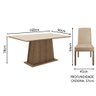 Conjunto Sala de Jantar Madesa Flavia Mesa Tampo de Madeira com 4 Cadeiras - Rustic/crema/imperial - 3