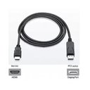 Ver imagem 2 de Cabo Displayport Hdmi Blindado Dp Macho X Hdmi Macho1,8 Mt