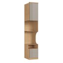 Ver imagem 1 de Mesa de Cabeceira Modulada Reto 1 Porta 2 Gavetas Elegance Cinza