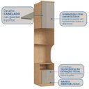 Ver imagem 5 de Mesa de Cabeceira Modulada Reto 1 Porta 2 Gavetas Elegance Cinza