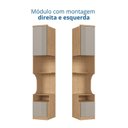 Ver imagem 4 de Mesa de Cabeceira Modulada Reto 1 Porta 2 Gavetas Elegance Cinza