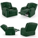 Ver imagem 6 de Poltrona do Papai Reclinável Sala de Cinema Barcelona Power Elétrica Massagem Usb Pu Verde Musgo G23