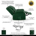 Ver imagem 3 de Poltrona do Papai Reclinável Sala de Cinema Barcelona Power Elétrica Massagem Usb Pu Verde Musgo G23