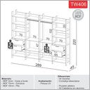 Ver imagem 3 de Guarda Roupa Closet com Prateleiras Dalla Costa 100% Mdf Cor:freijó com Preto Fosco