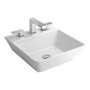 Ver imagem 2 de Cuba de Apoio Lavatório Quadrada com Mesa 42x42cm Branco - L.270.17