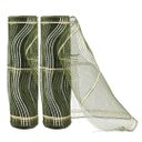 Ver imagem 1 de Kit 2 Telas Decorativa Fita Natal Malha Tule Verde Fio Branco 26cm x 5 Metros – Magizi