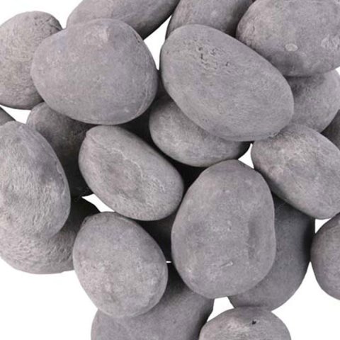 Conjunto com 24 Pedras em Cerâmica Cinza
