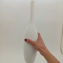 Ver imagem 5 de Vaso Decorativo Enfeite Casa Cerâmica 38x9x9cm Branco