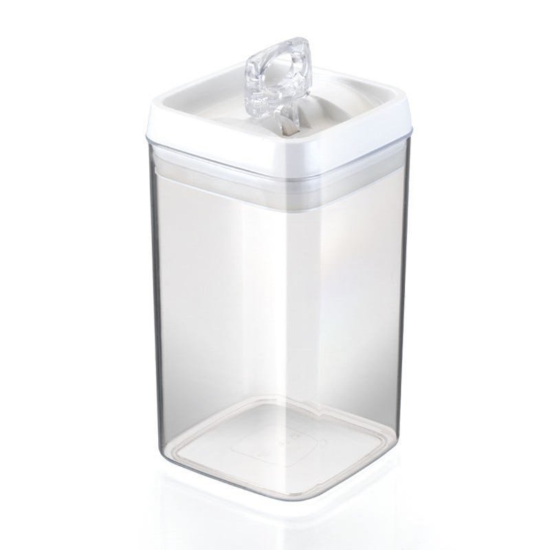 Pote hermético cristal quadrado 2,3 litros injeplastec
