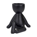 Ver imagem 2 de Vaso Decorativo Bravadecor Bob Suculentas em Cerâmica Preto