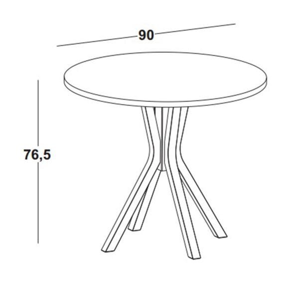 Mesa de Jantar Redonda 90cm Felice Maxima - 2