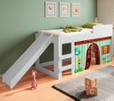 Ver imagem 4 de Cama Infantil com Cortina e Escorregador Branca