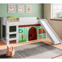 Ver imagem 3 de Cama Infantil com Cortina e Escorregador Branca