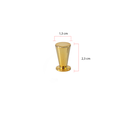 Ver imagem 2 de Kit C/ 4 Puxador Tulipa Ponto Puxadores de Gaveta Armario Colonial: Dourado