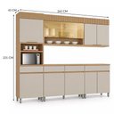 Ver imagem 5 de Cozinha Realeza Premium 5 Peças com Paneleiro 2 Portas e Nicho para Micro-Ondas Greige - Nesher