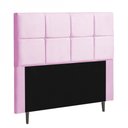Ver imagem 2 de Cabeceira Estofada Poliana 100CM Solteiro Strass Suede Rosa - D A DECOR