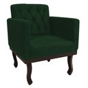 Ver imagem 4 de Kit Diva Recamier Juliana 140cm Lado Direito e 01 Poltrona Classic Suede Verde - Amarena Móveis