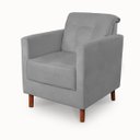 Ver imagem 2 de Poltrona Cadeira Angelina Decorativa Suede Cinza Claro