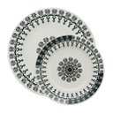 Ver imagem 1 de Kit Pratos Rasos e Fundos Donna Folk Oxford® Cerâmica 20 Peças